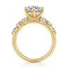 Reena - 14K Yellow Gold Round Diamond Engagement Ring - 0.75 ct