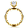 Stasia - 14K Yellow Gold Round Diamond Engagement Ring - 0.9 ct