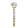 Stasia - 14K Yellow Gold Round Diamond Engagement Ring - 0.9 ct