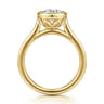 Amoria - 14K Yellow Gold Bezel Set Round Diamond Engagement Ring - 0.18 ct