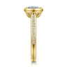 Amoria - 14K Yellow Gold Bezel Set Round Diamond Engagement Ring - 0.18 ct