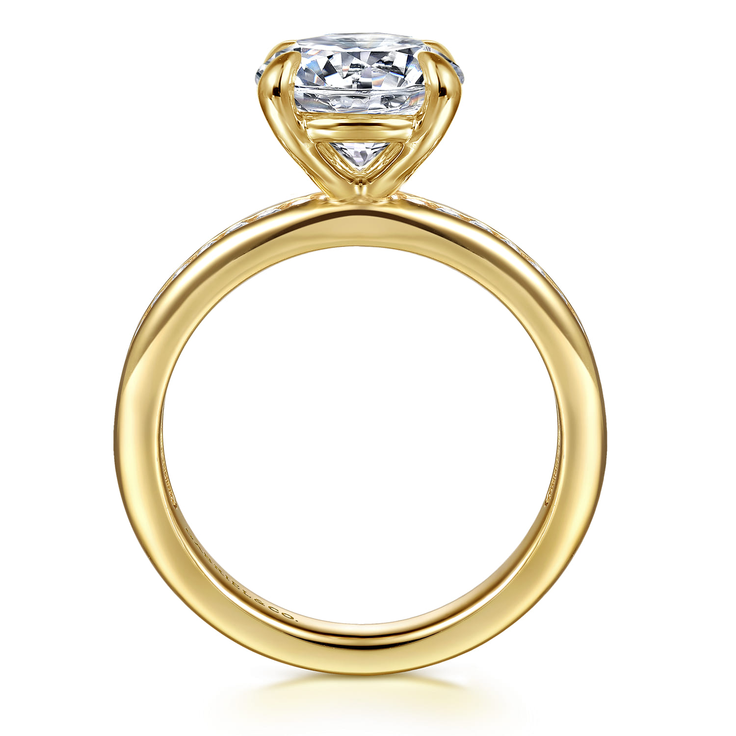 Coralie - 14K Yellow Gold Round Diamond Engagement Ring - 0.25 ct - Shot 2