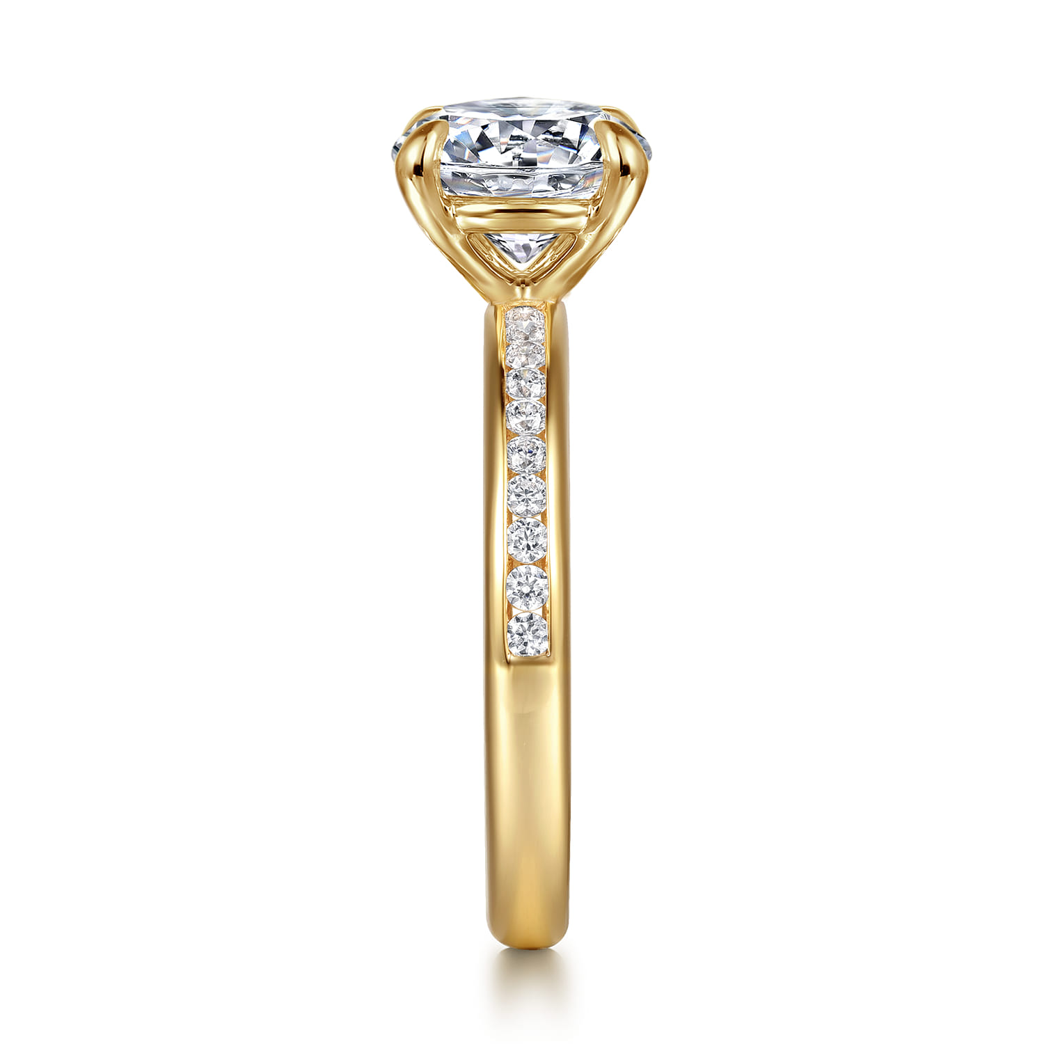 Coralie - 14K Yellow Gold Round Diamond Engagement Ring - 0.25 ct - Shot 5