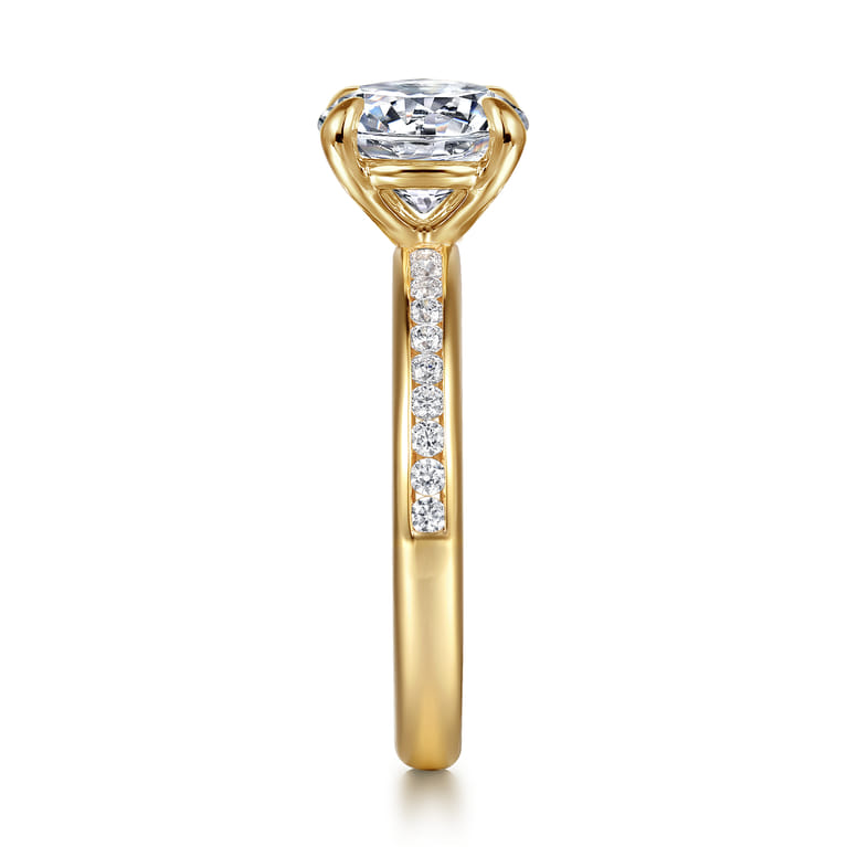 Coralie - 14K Yellow Gold Round Diamond Engagement Ring - 0.25 ct - Shot 5