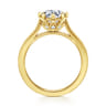 Connie - Vintage Inspired 14K Yellow Gold Round Diamond Engagement Ring - 0.07 ct