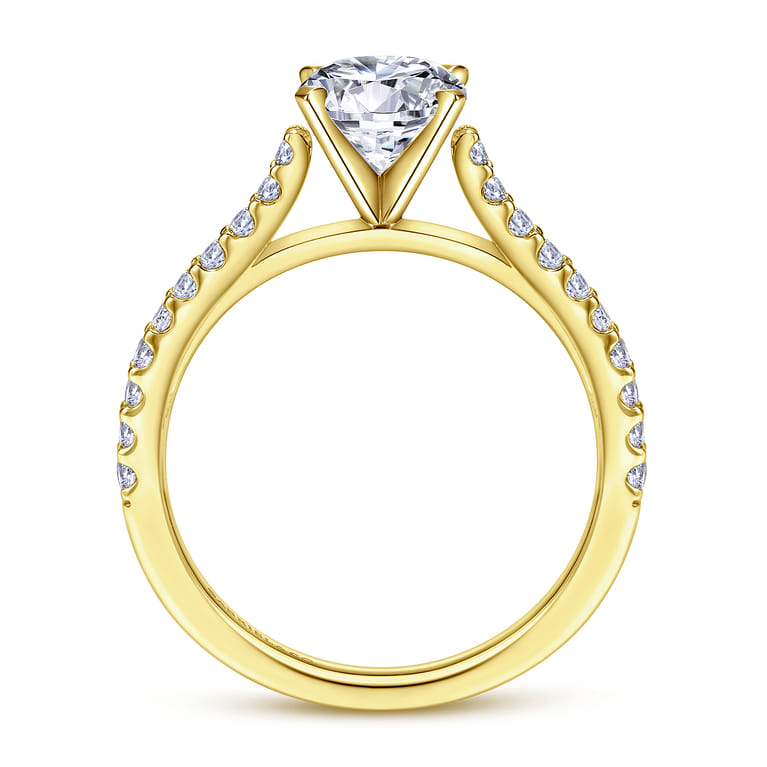 Shanna - 14K Yellow Gold Round Diamond Engagement Ring - 0.28 ct - Shot 2