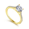 Shanna - 14K Yellow Gold Round Diamond Engagement Ring - 0.28 ct