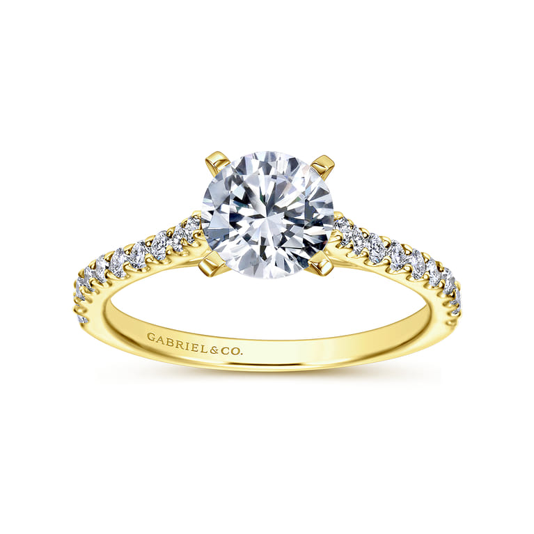 Shanna - 14K Yellow Gold Round Diamond Engagement Ring - 0.28 ct - Shot 5