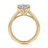 Carela - 14K Yellow Gold Round Diamond Engagement Ring