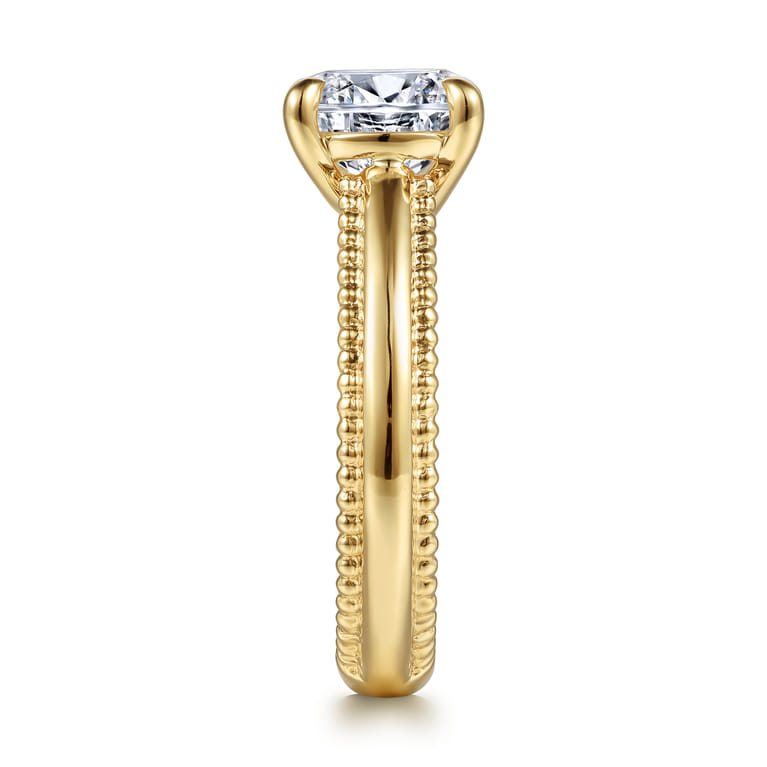 Carela - 14K Yellow Gold Round Diamond Engagement Ring - Shot 5