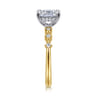 Joplin - 14K White-Yellow Gold Elongated Cushion Diamond Engagement Ring - 0.16 ct