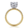 Winslow - 14K White-Yellow Gold Elongated Cushion Diamond Engagement Ring - 0.38 ct