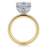 Winslow - 14K White-Yellow Gold Elongated Cushion Diamond Engagement Ring - 0.35 ct
