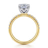 Winslow - 14K White-Yellow Gold Elongated Cushion Diamond Engagement Ring - 0.35 ct