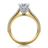 Shanna - 14K White-Yellow Gold Emerald Cut Diamond Engagement Ring - 0.3 ct