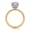 Winslow - 14K White-Yellow Gold Marquise Shape Diamond Engagement Ring - 0.35 ct