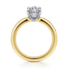 Cabata - 14K White-Yellow Gold Marquise Shape Diamond Engagement Ring - 0.19 ct