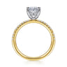 Stasia - 14K White-Yellow Gold Oval Diamond Engagement Ring - 0.23 ct