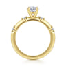 Frances - 14K Yellow Gold Oval Diamond Engagement Ring - 0.12 ct