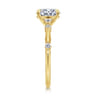 Frances - 14K Yellow Gold Oval Diamond Engagement Ring - 0.12 ct