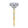 Marline - 14K White-Yellow Gold Oval Diamond Engagement Ring - 0.17 ct