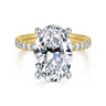 Winslow - 14K White-Yellow Gold Oval Diamond Engagement Ring - 0.35 ct