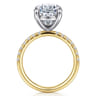 Winslow - 14K White-Yellow Gold Oval Diamond Engagement Ring - 0.35 ct