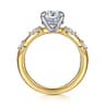 Carinna - 14K Yellow-White Gold Oval Diamond Engagement Ring - 0.23 ct