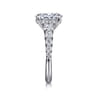 Seema - 14K White-Yellow Gold Oval Diamond Engagement Ring - 0.8 ct