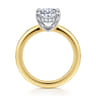 Cabata - 14K White-Yellow Gold Oval Diamond Engagement Ring - 0.23 ct