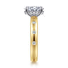 Cabata - 14K White-Yellow Gold Oval Diamond Engagement Ring - 0.2 ct