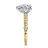 Claudia - 14K White-Yellow Gold Pear Shape Diamond Engagement Ring - 0.3 ct
