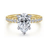Winslow - 14K White-Yellow Gold Pear Shape Diamond Engagement Ring - 0.35 ct