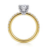 Aruba - 14K White-Yellow Gold Pear Shape Diamond Engagement Ring - 0.4 ct