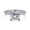 Stasia - 14K White-Yellow Gold Princess Cut Diamond Engagement Ring - 0.3 ct