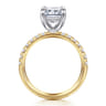 Winslow - 14K White-Yellow Gold Radiant Cut Diamond Engagement Ring - 0.35 ct