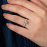 Quinn - 14K White-Yellow Gold Round Diamond Channel Set Engagement Ring - 0.09 ct