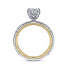 Love - 14K White-Yellow Gold Diamond Engagement Ring - 0.43 ct