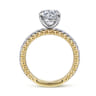 Addi - 14K White-Yellow Gold Round Diamond Engagement Ring - 0.25 ct
