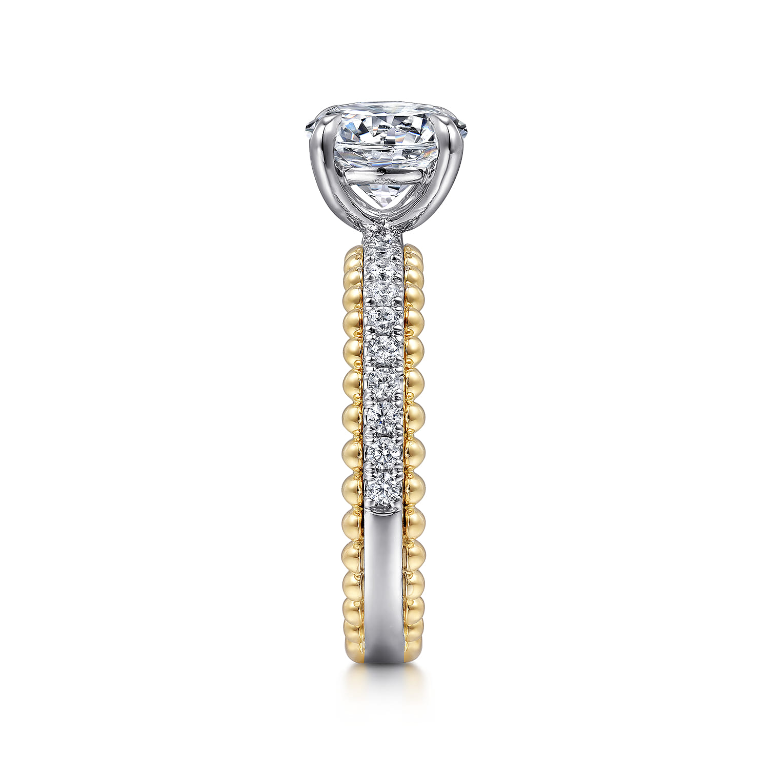 Addi - 14K White-Yellow Gold Round Diamond Engagement Ring - 0.25 ct - Shot 5
