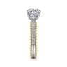 Addi - 14K White-Yellow Gold Round Diamond Engagement Ring - 0.25 ct