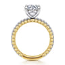 Addi - 14K White-Yellow Gold Round Diamond Engagement Ring - 0.27 ct