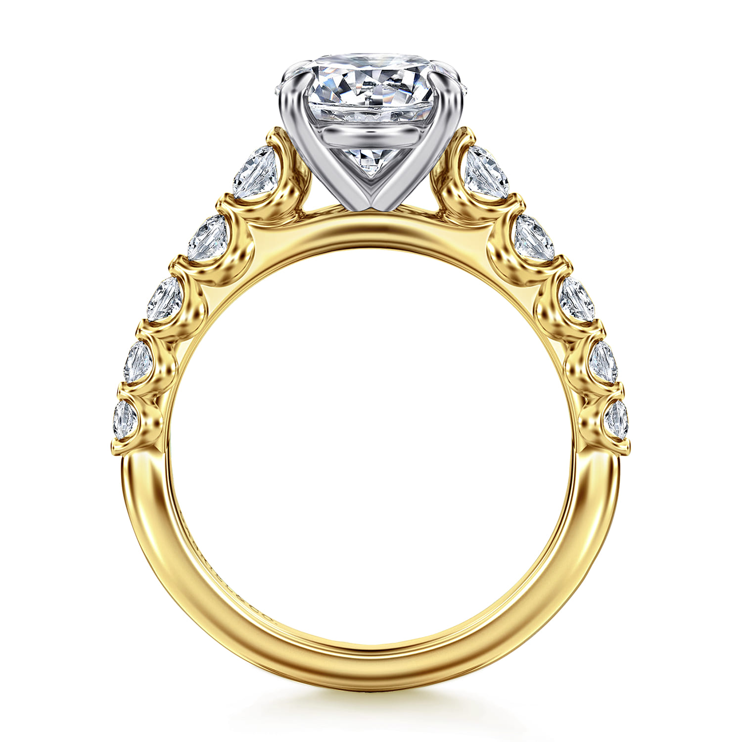 Emberlie - 14K White Gold Round Diamond Engagement Ring - 0.5 ct - Shot 2