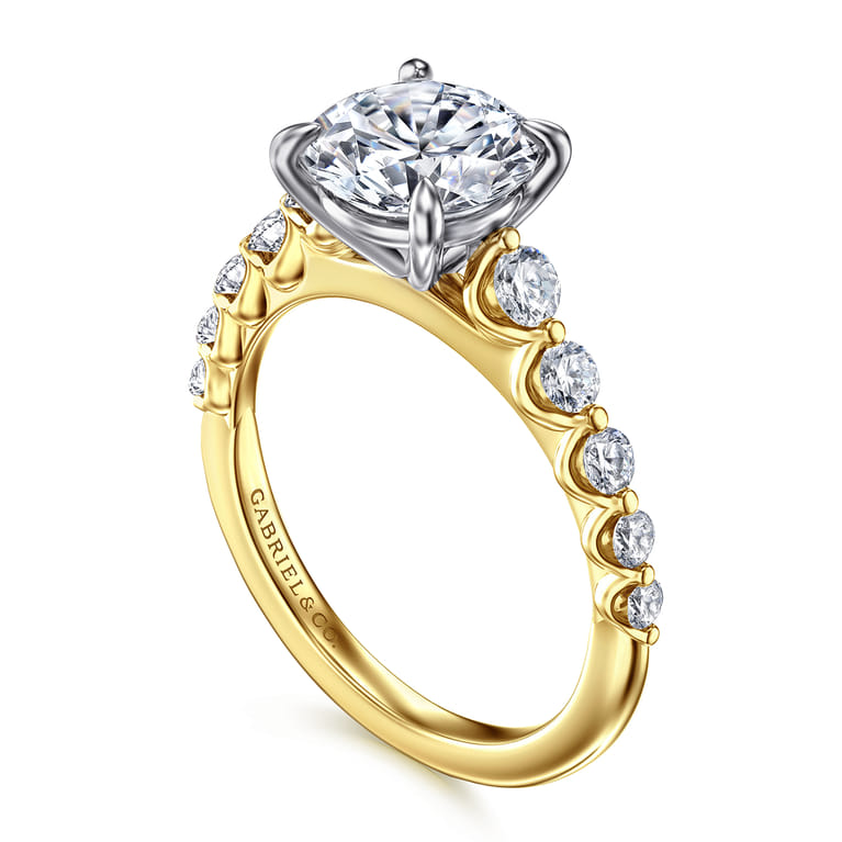 Emberlie - 14K White Gold Round Diamond Engagement Ring - 0.5 ct - Shot 3