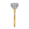 Marline - 14K White -Yellow Gold Round Diamond Engagement Ring - 0.17 ct