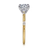 Marline - 14K White -Yellow Gold Round Diamond Engagement Ring - 0.15 ct