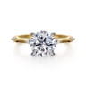 Marline - 14K White -Yellow Gold Round Diamond Engagement Ring - 0.17 ct
