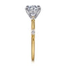 Marline - 14K White -Yellow Gold Round Diamond Engagement Ring - 0.17 ct