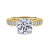 Winslow - 14K White-Yellow Gold Round Diamond Engagement Ring - 0.36 ct