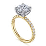 Winslow - 14K White-Yellow Gold Round Diamond Engagement Ring - 0.38 ct